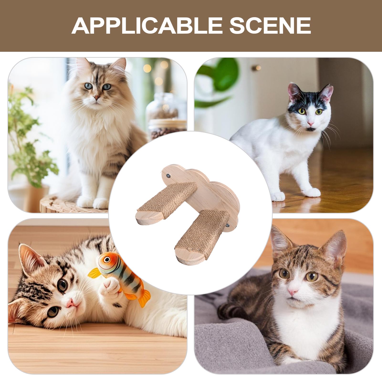 Muurtrap Voor Binnenkatten - Massief Hout Drijvende Kat Trap,Veilige En Elegante Kattenplanken Slaapplaatsen Voor Slaapkamer Woonkamer Binnen Gebruik Voor Kleine Ruimtes