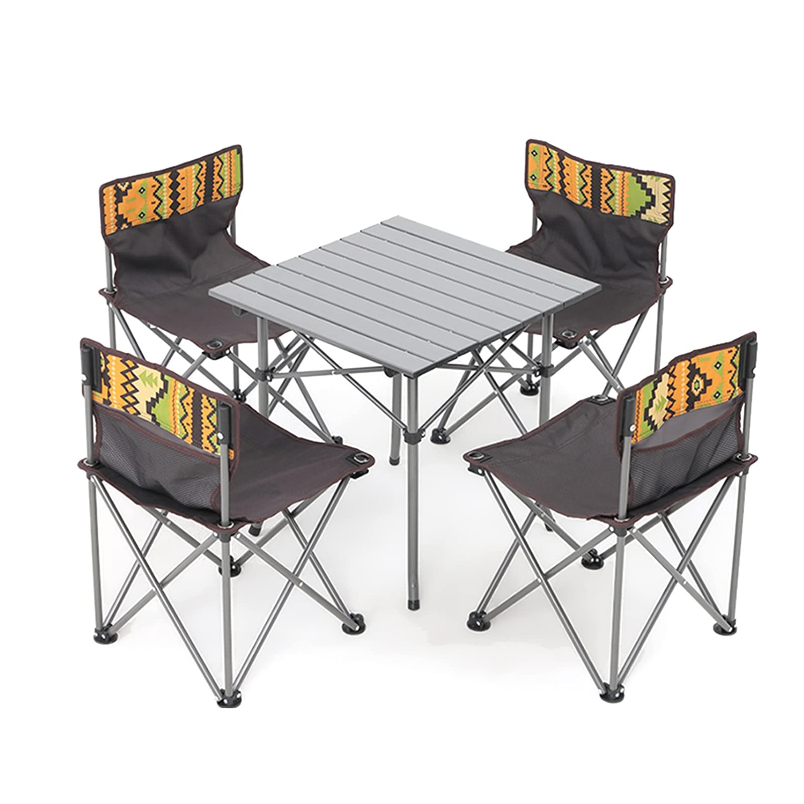 Ensemble table et chaises de camping pliantes en aluminium pour pique-nique et jardin