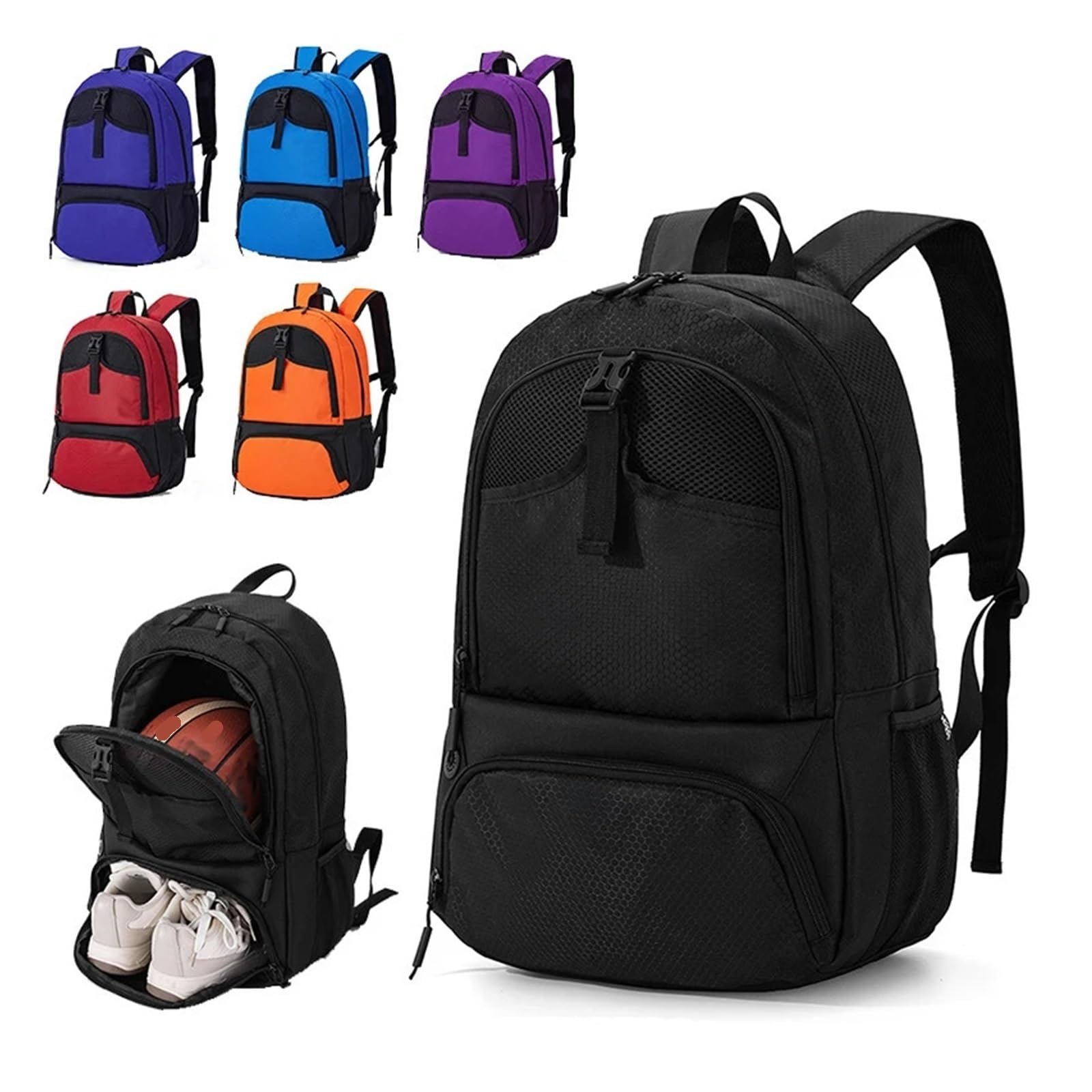 Mochila grande for deportes, fútbol, ​​baloncesto, voleibol(Light Blue)