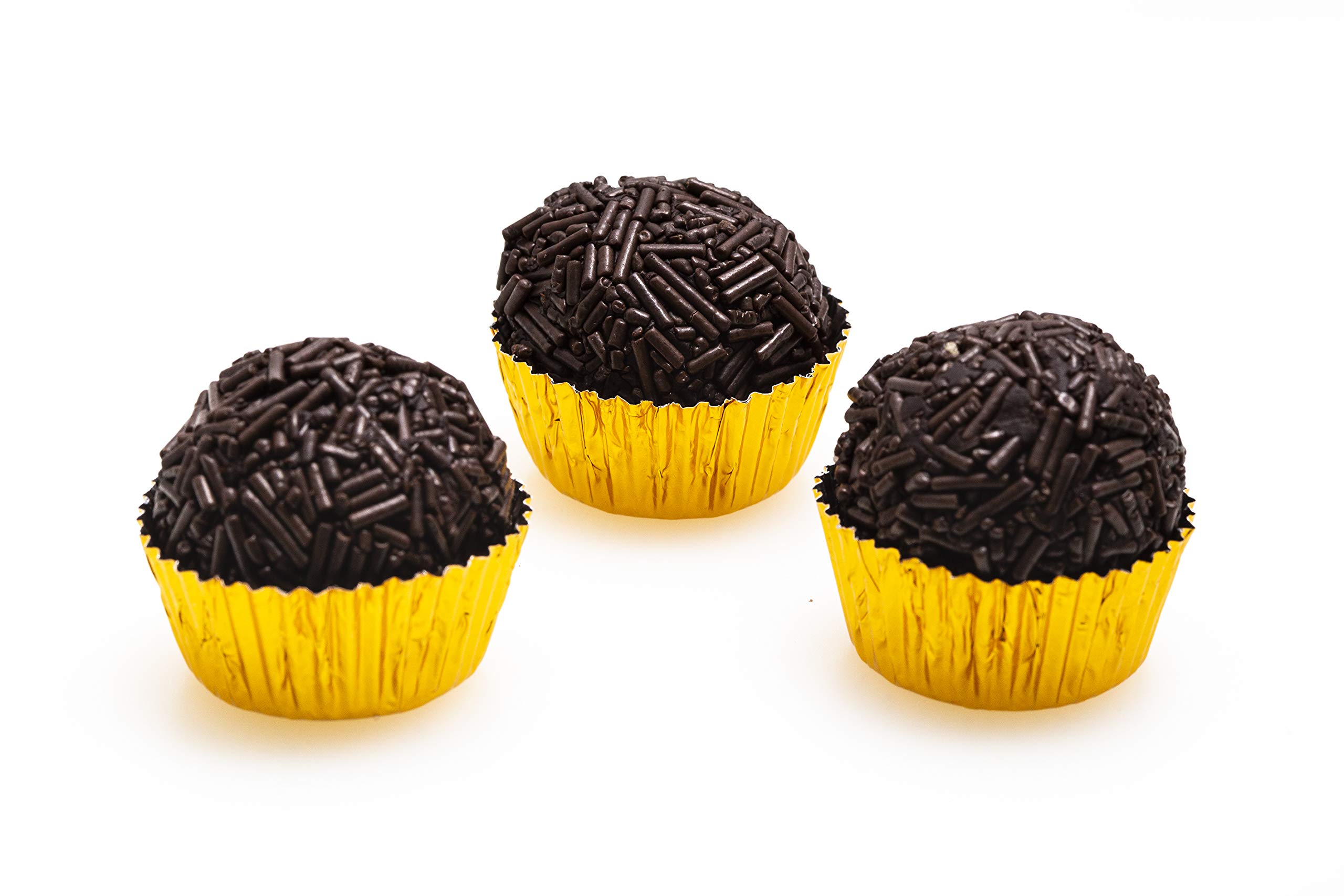 Trufas de Chocolate Negro Artesanas. Mazapanes Barroso. Bolitas de Cacao de Ceilán Recubiertas de Virutas de Chocolate. 35 Unidades. Estuches de 650 gramos.