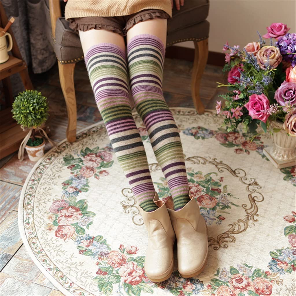 Ocieplacze na nogi Mankiety Wąskie legginsy w zimie Damskie dzianinowe skarpety do kolan Dziewczęce długie skarpety (kolor: A, rozmiar: 56 cm) (C 6 7/8)