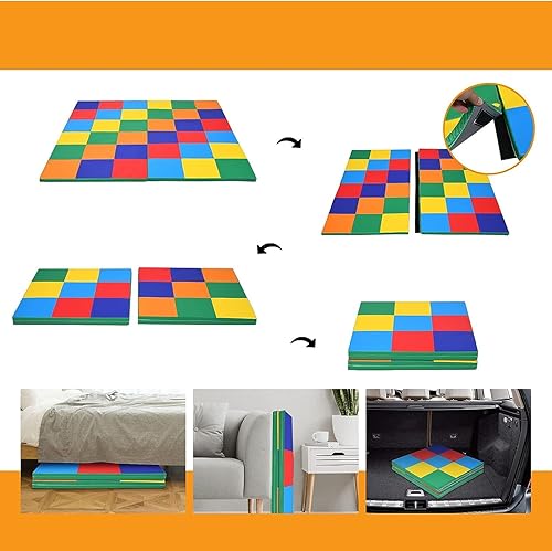 Miniatura 4 de Fireflowery - Tapetes de juego para bebé, tapete impermeable y para el tiempo boca abajo, tapete de juego extragrande de 58 x 58 pulgadas para