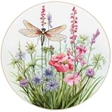 Dragonfly and Wild Flowers Stamped Cross Stitch Kits for Beginners Easy 11CT Needlepoint DIY Embroidery Counted Cross Stitch Kits Art Craft Wall Decoration and Gift 40x40cm&lpar;1&rpar;