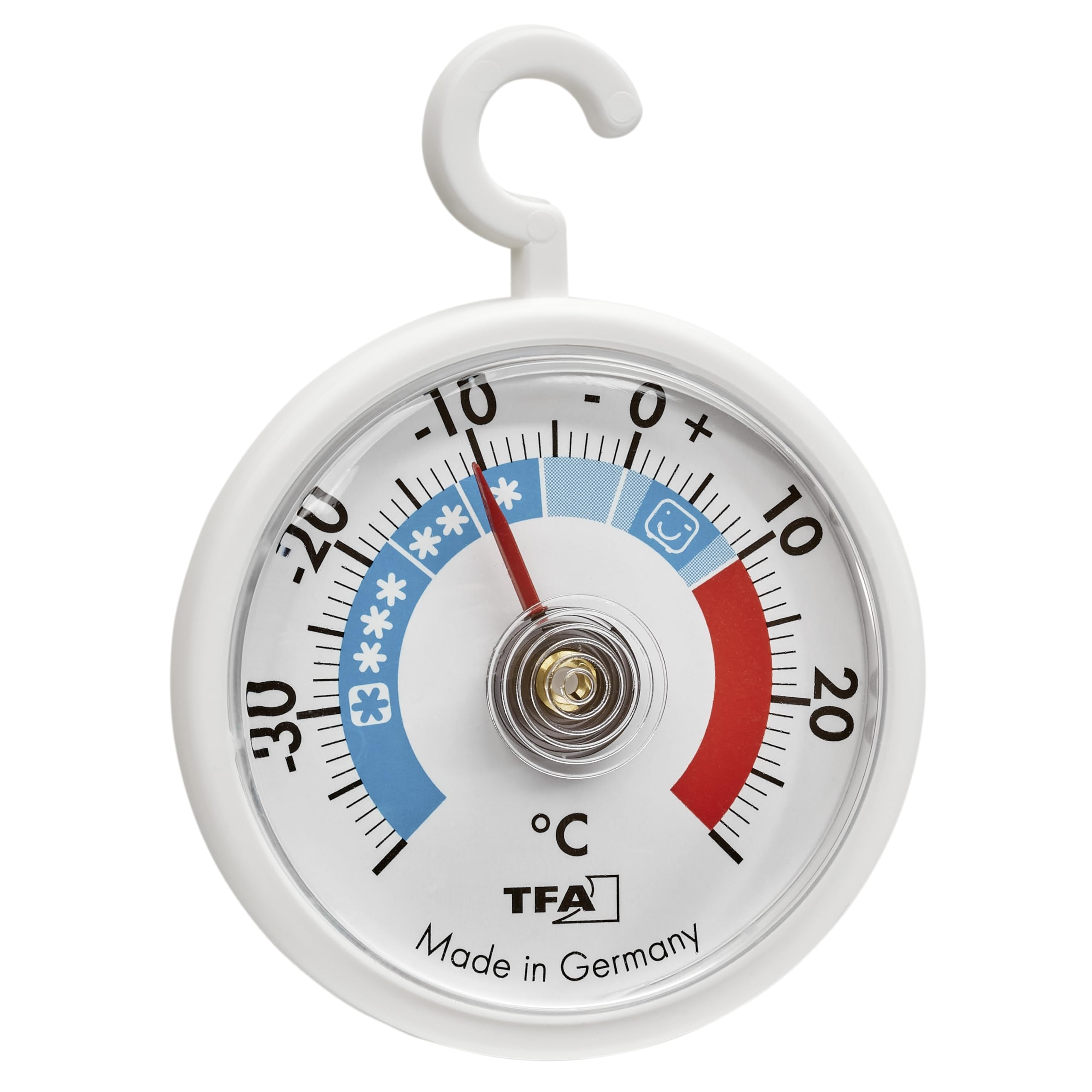 TFA Dostmann thermomètres de refroidissement analogiques avec crochets, 95.1036, pour réfrigérateur, congélateur, blanc