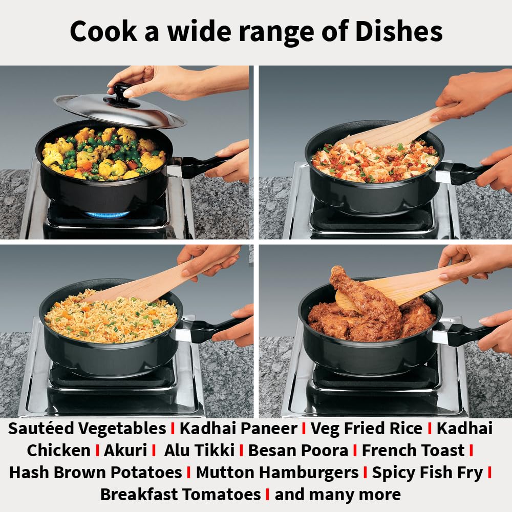 Futura Non-Stick Curry Pan (Saute Pan) 2.0 Litre with Steel Lid