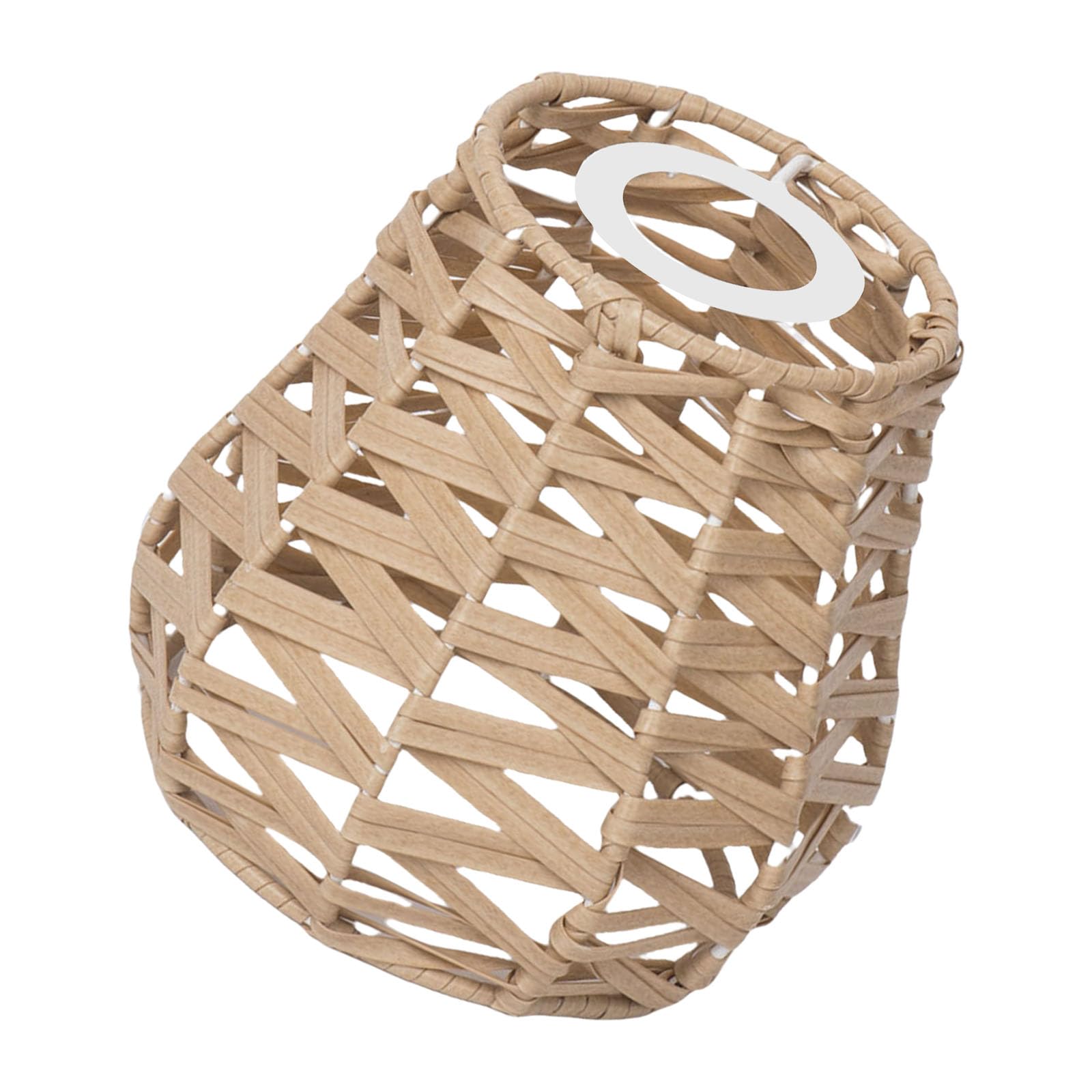 Yanwuwa 545A Easy To Clean Rattan Lampshades Artistic Weave Lampshades Easy Installation Suitable For Houses Restaurant And Home Pendant Light Covers