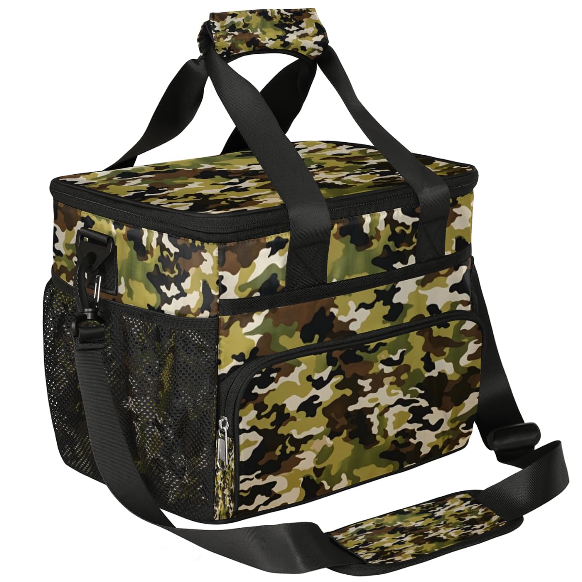 Military Camo Skin Insulated Picnic Backpack Lunch Box for Women Men Picnic Basket Tote Lunch Bag Picnic Bag Portable Lunch Bags for Picnic, Beach, Work, Trip,Office, Camp Army Camouflage