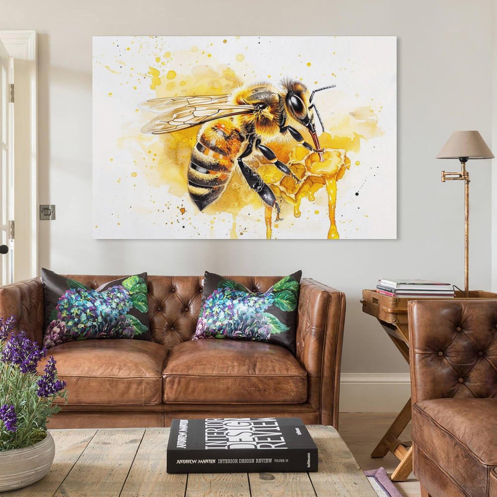Amazon.co.jp: 絵画 蜂蜜の上に蜂 アートパネル ポスター 超リアルな
