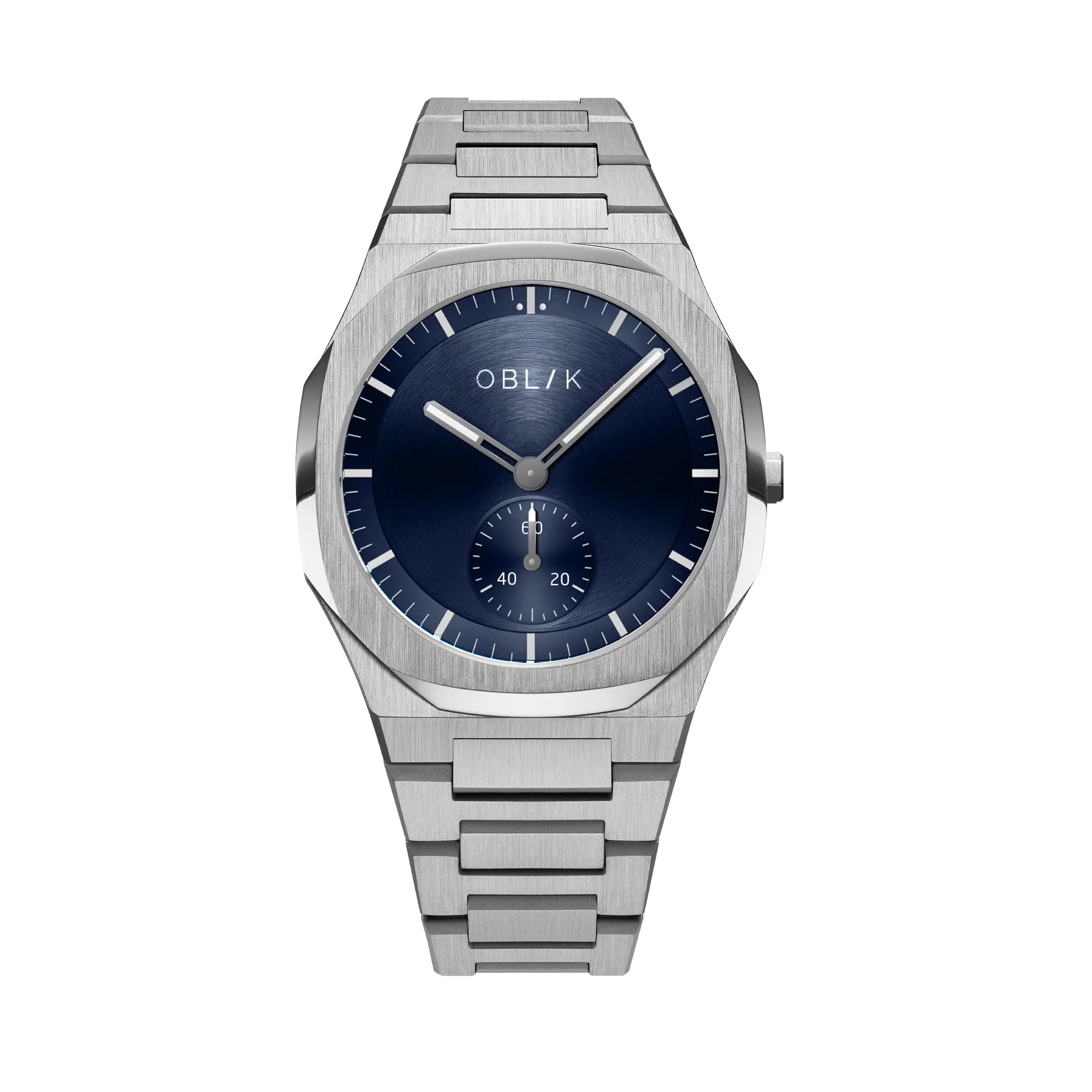 OBLIK Zeus - Silver Blue | Slim Mens Watch | Stainless Steel | Japanese Quartz | 5ATM Water Resistant | Case Size: 40 mm | Designed in Germany (B0CJPV4PF3) Amazon Price History, Amazon Price Tracker