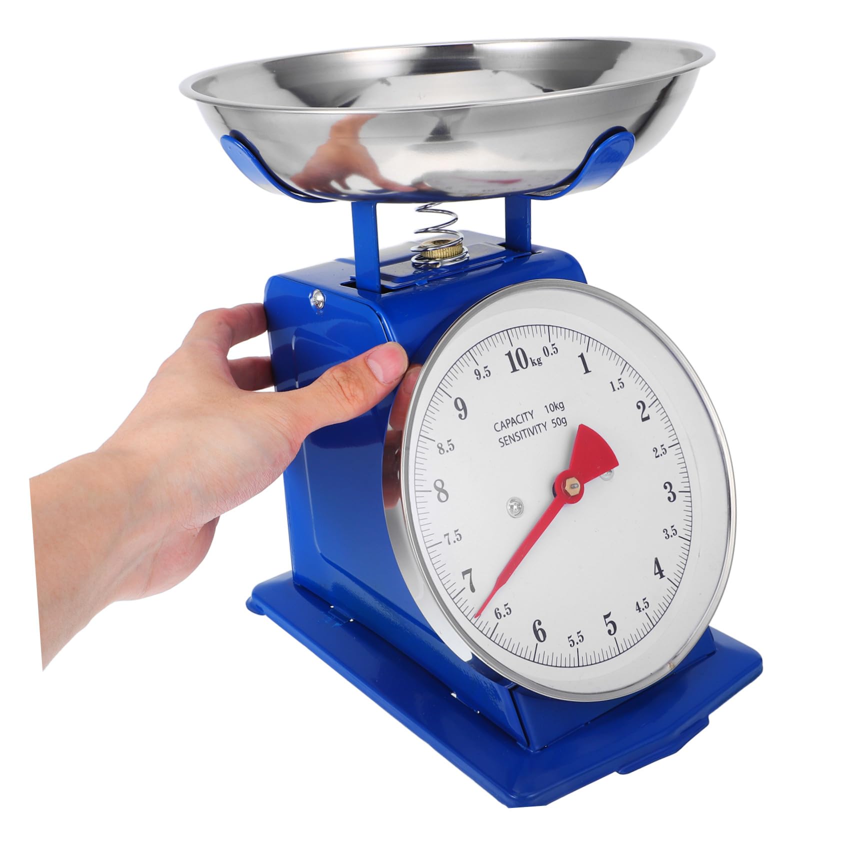 Báscula Mecánica De Cocina Vintage 10 Kg Con Recipiente Desmontable Acero Inoxidable Dial De Fácil Lectura Para Hornear y Preparar Comidas