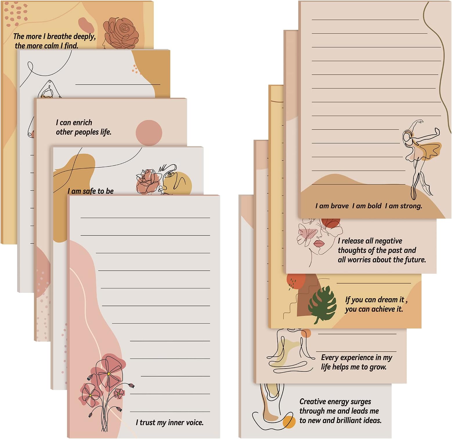 10 Packs Funny Memo Notepads Funny Novelty Humor Note Pads Office Coworker Gifts