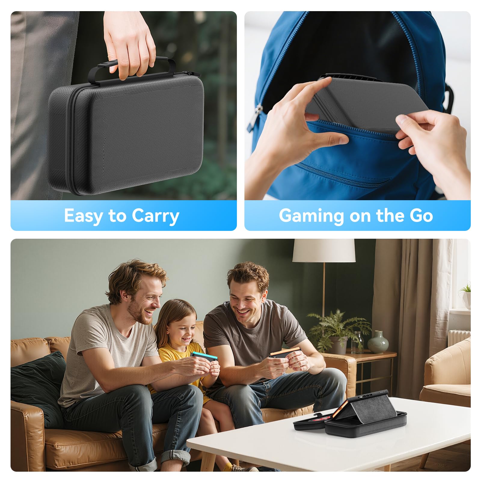 Étui pour Nintendo Switch 2, Housse Switch 2 avec 20 Emplacements pour Carte, Pochette Switch Durable Anti Protection pour Nintendo Switch Console & Accessoire