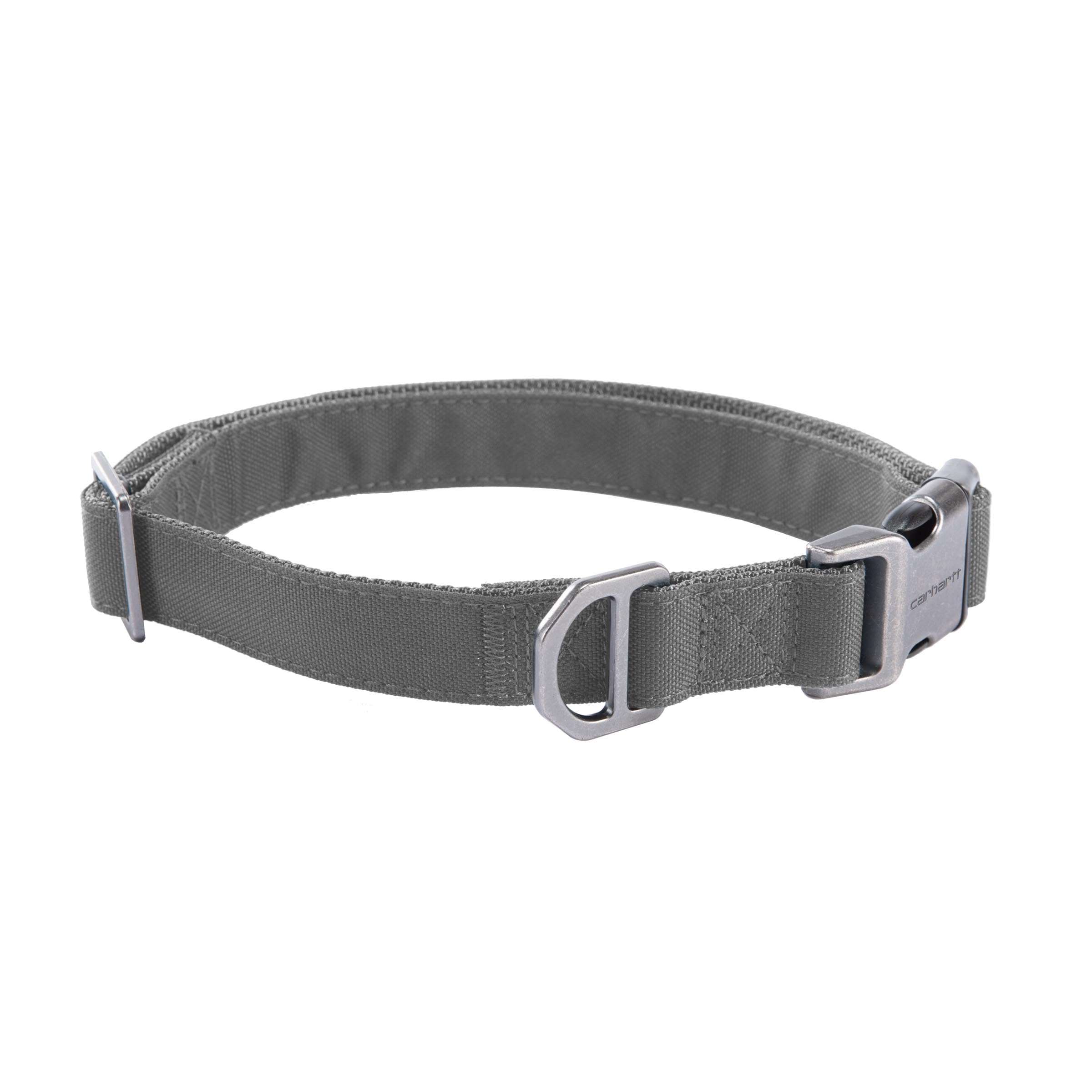 Carhartt Field Dog Collar, Fully Adjustable, Durable 600-Denier Fabric W/Reflective Wordmark for Visibility, Gravel, Medium