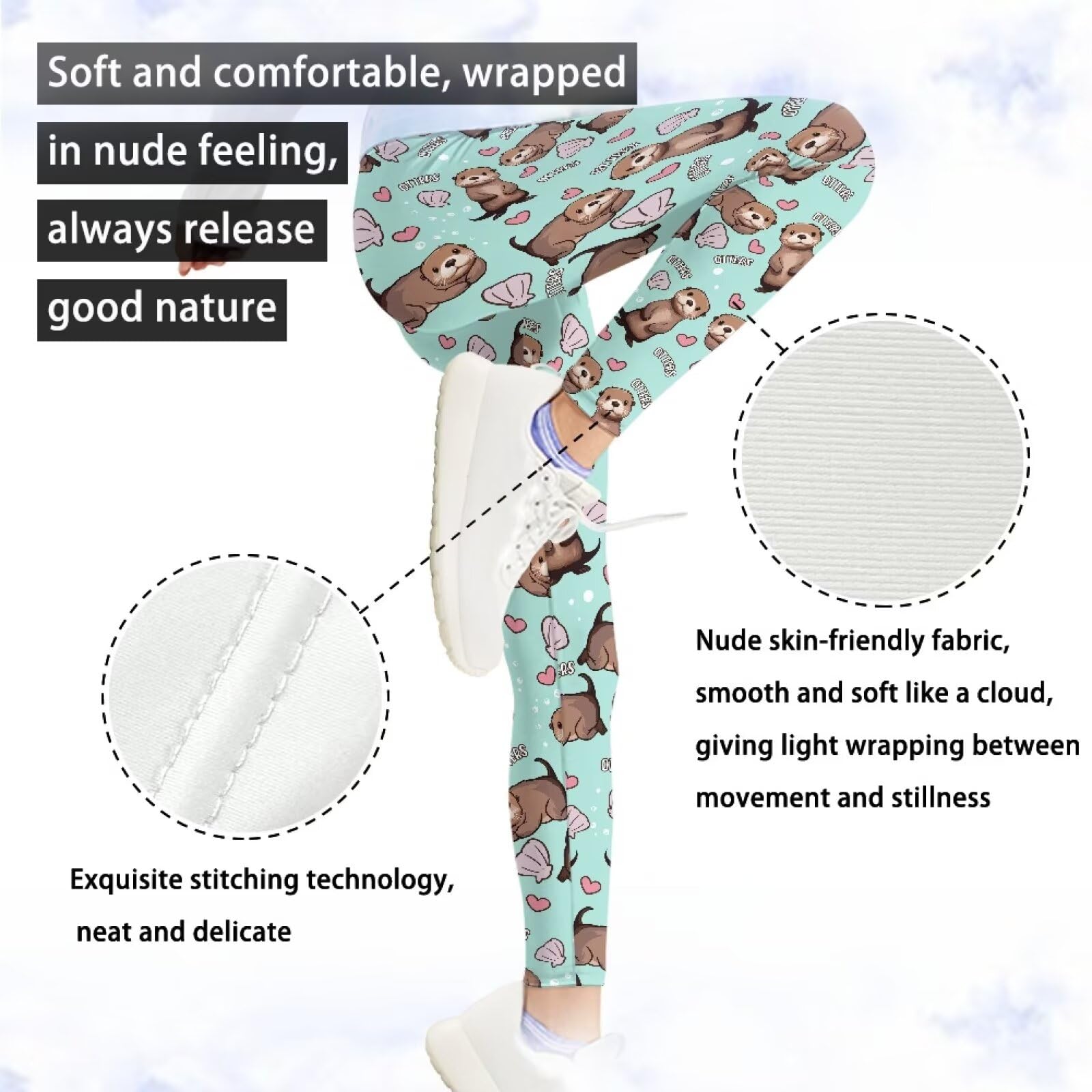 Legging actif pour fille - Contrôle du ventre - Pour danse et yoga