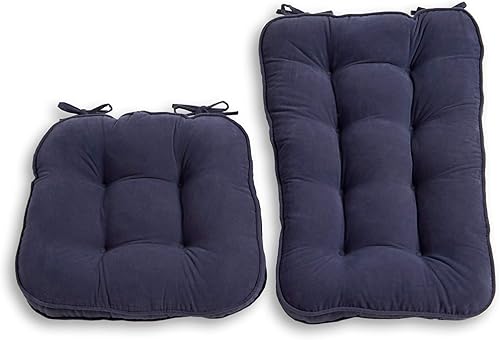 South Pine Porch Hampton Jumbo - Juego de 2 cojines para mecedora, color mezclilla