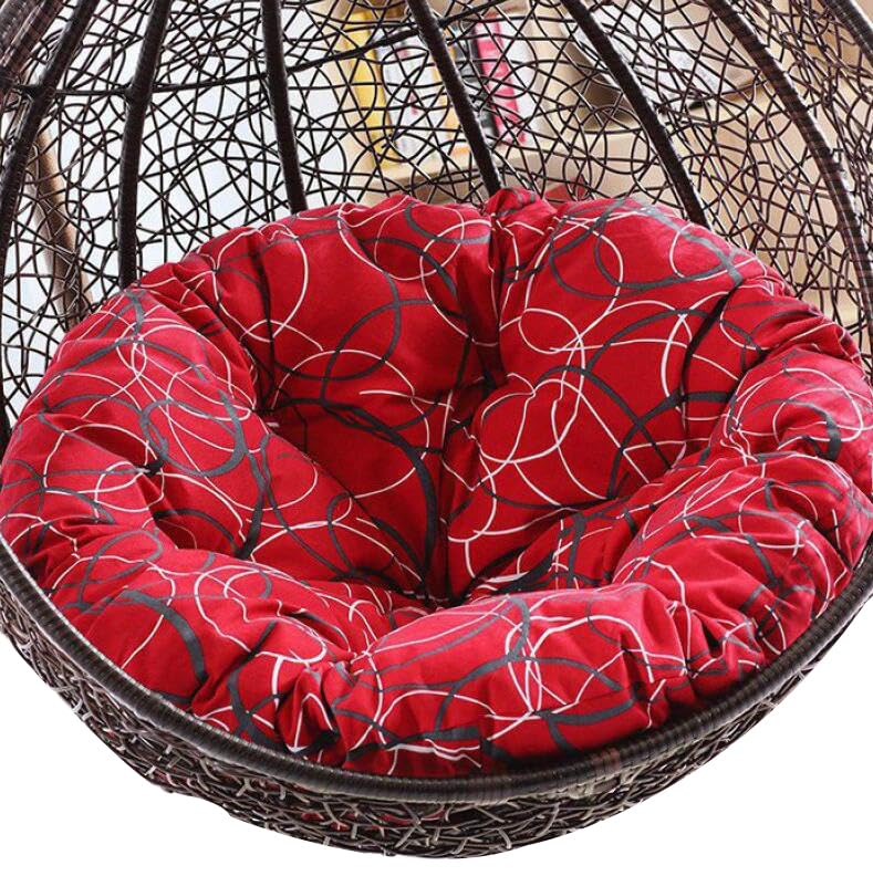 Silla columpio de ratán para exteriores, hamaca grande de mimbre colgante con cojines para uso en interiores y exteriores (color: A) - Elegante asiento de jardín y terraza