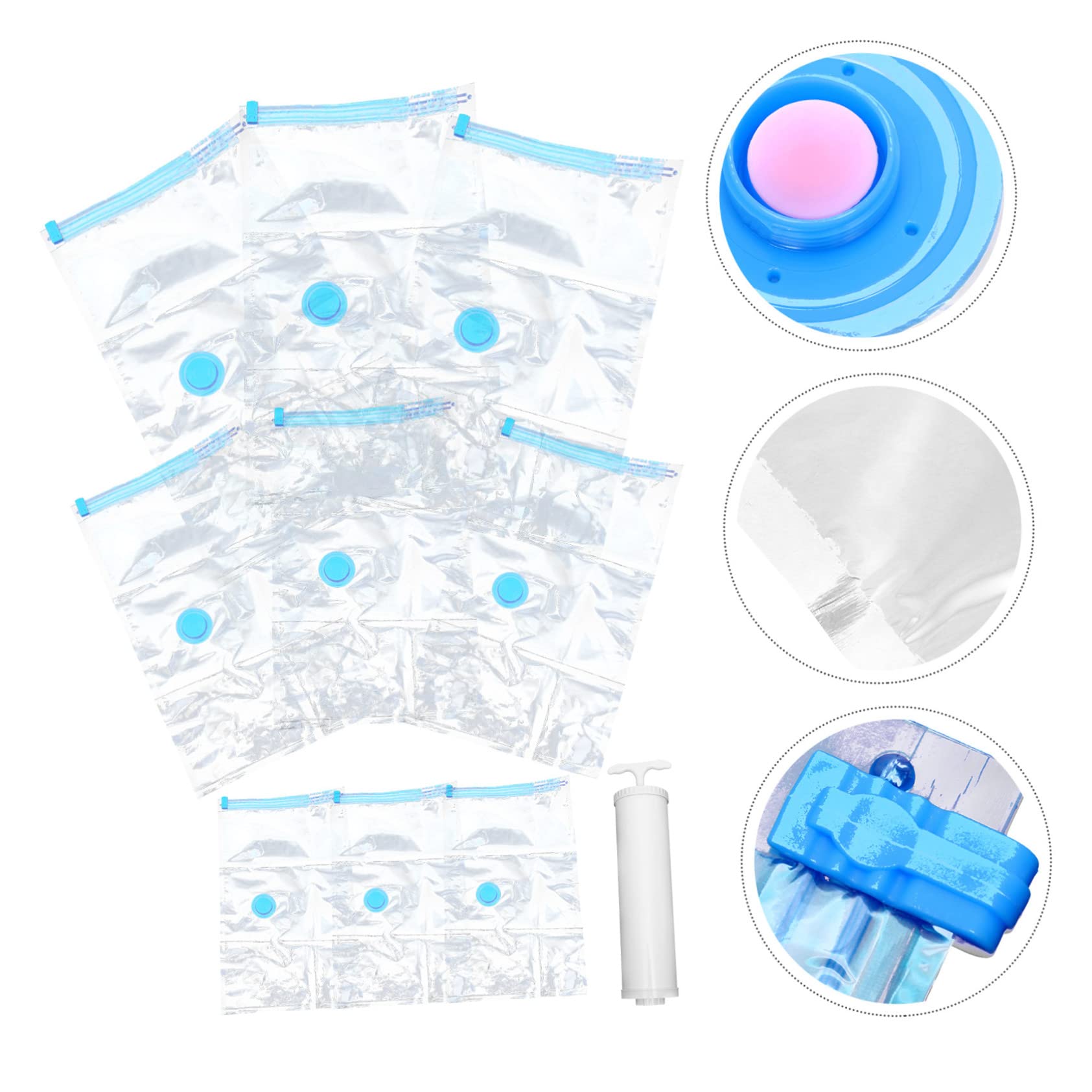 1 Set Kompressionsbeutel-Set, platzsparende Vakuum-Aufbewahrungsbeutel, Schrank-Vakuum-Organizer, Gepäck-Vakuumbeutel, Decken, Kissen, Taschen, platzsparende Vakuumbeutel für Haustiere,