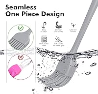 Vista 4 de HOTEC - Cepillos para untar de silicona, resistentes al calor, para pastelería, ideales para untar aceite, mantequilla, salsas y adobos