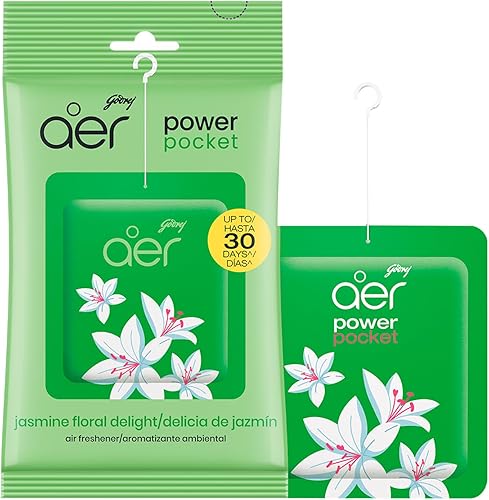 Miniatura 19 de Godrej Aer Power Pocket Lavender Bloom - Fragancia de baño, 0.35 onzas, 6 unidades, color verde
