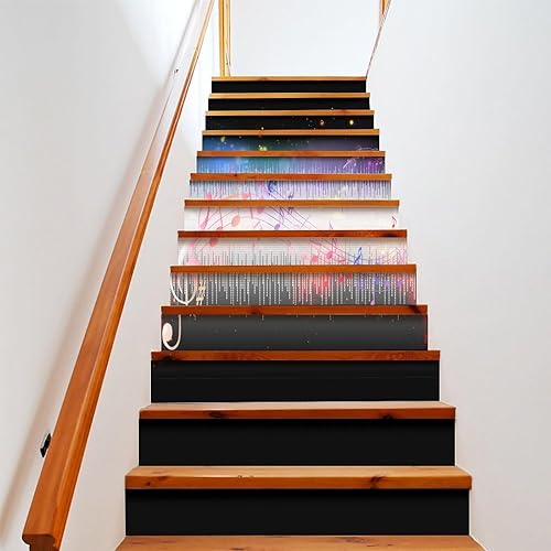 Miniatura 8 de Brebasf - Notas musicales retro, decoración para elevador de escalera, calcomanías decorativas, notas musicales rústicas occidentales, impresión