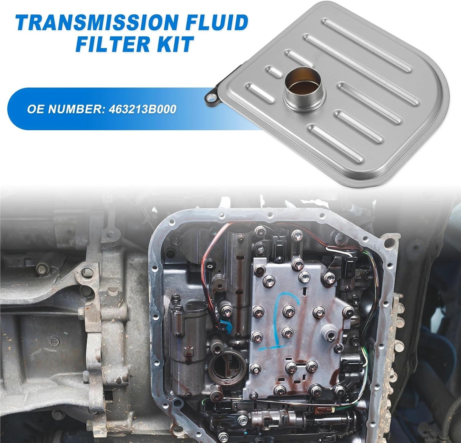 ‌Sump Pan‌ Automatic Transmission Filter Oil Pan Fit for Hyundai Azera Base 3.3L V6 - Gas 2012, 2013 463213B000 Oil Sump‌