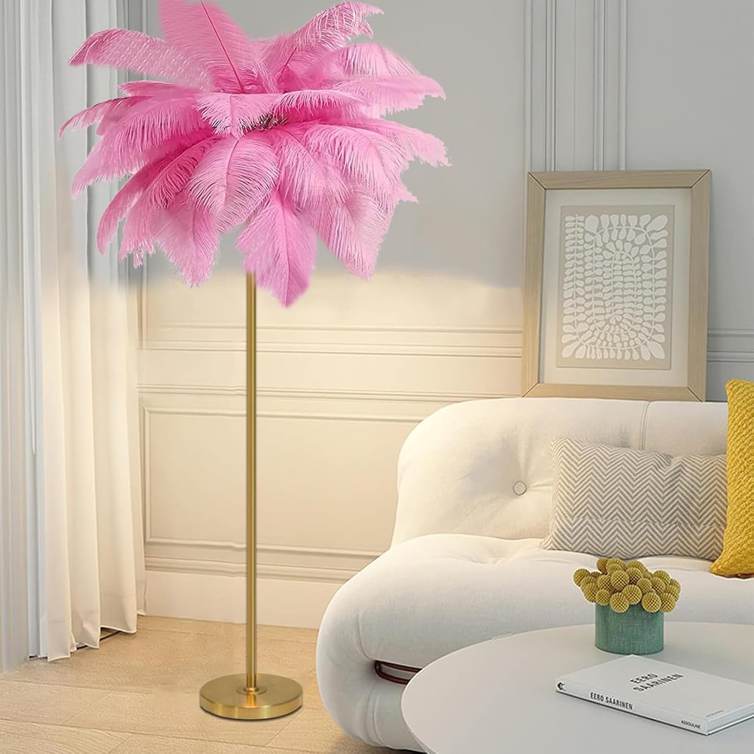 Francfrancクリーム色 フロアスタンド 点灯可能