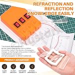 1 Set Physics Optical Experiment Kit Prism Lens Optic Reflector Refraction Optics Three Light Source Teaching Demonstration Equipment Optical Physics Kit for Teacher Student Education