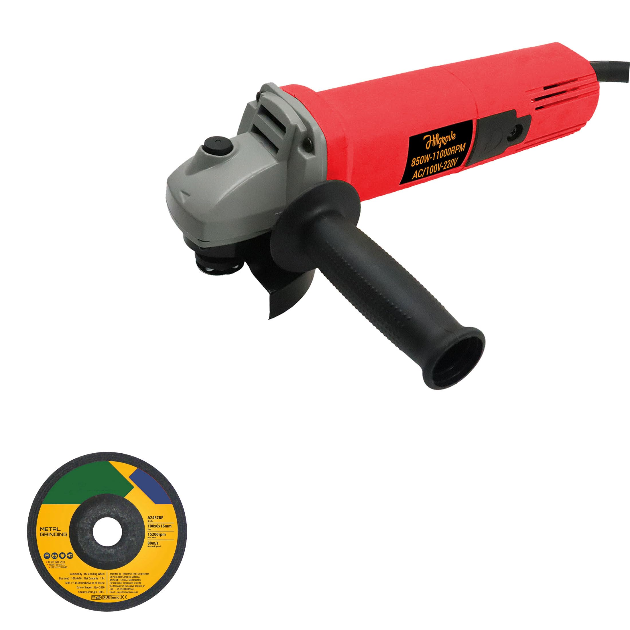 See full amazon price history chart for Hillgrove HGCM911M3 4"inch Professional Heavy Duty Angle Grinder Machine for Precision Cutting and Grinding Hillgrove HGCM911M3 4"inch Professional Heavy Duty Angle Grinder Machine for Precision Cutting and Grinding (B0D4QKXG5T) Amazon Price History, Amazon Price Tracker