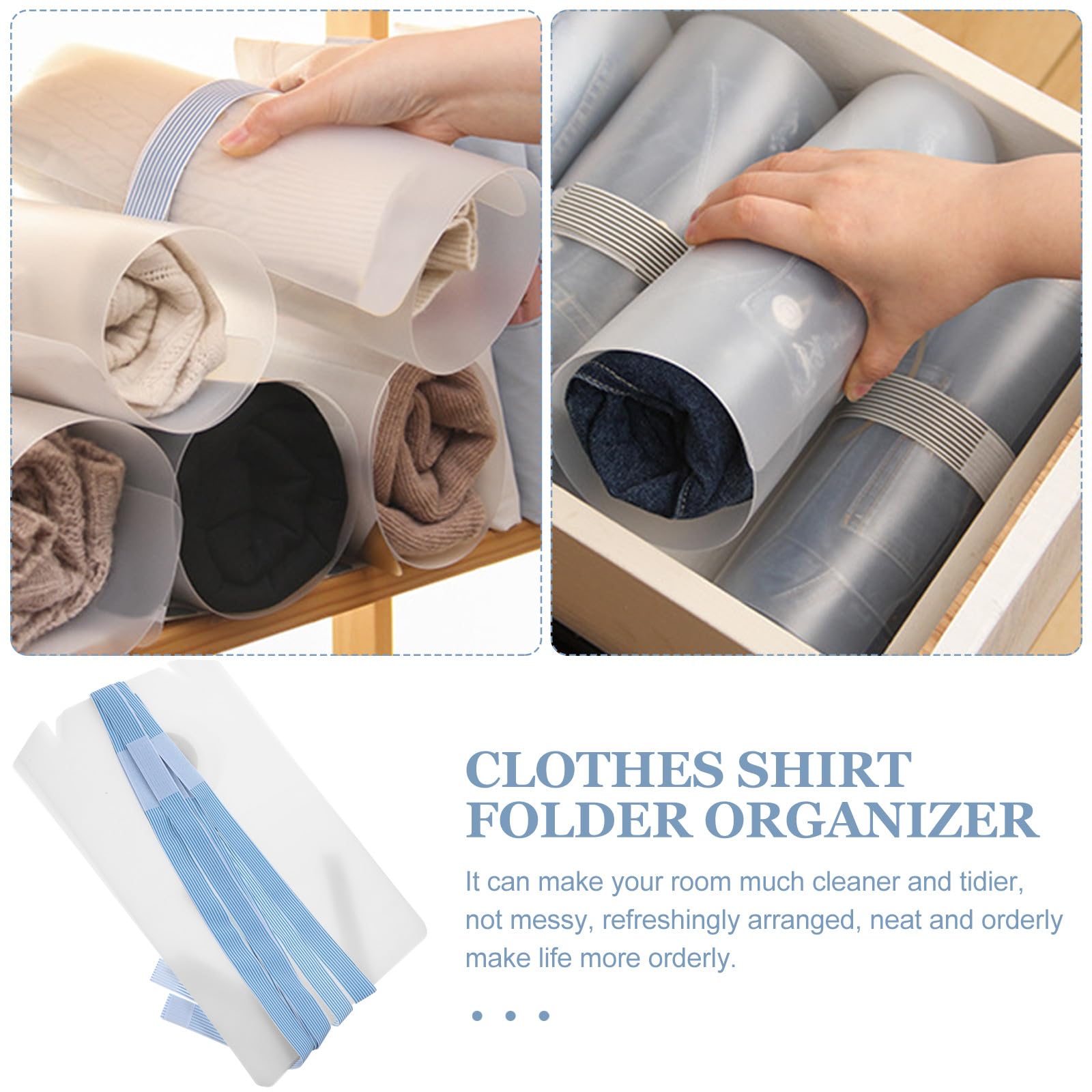 10 Stück Hemdfalter Faltbrett für T Shirts und Kleidung Großer Kunststoff Faltorganizer Platzsparend und Tragbar für Kleiderschrank Reisen