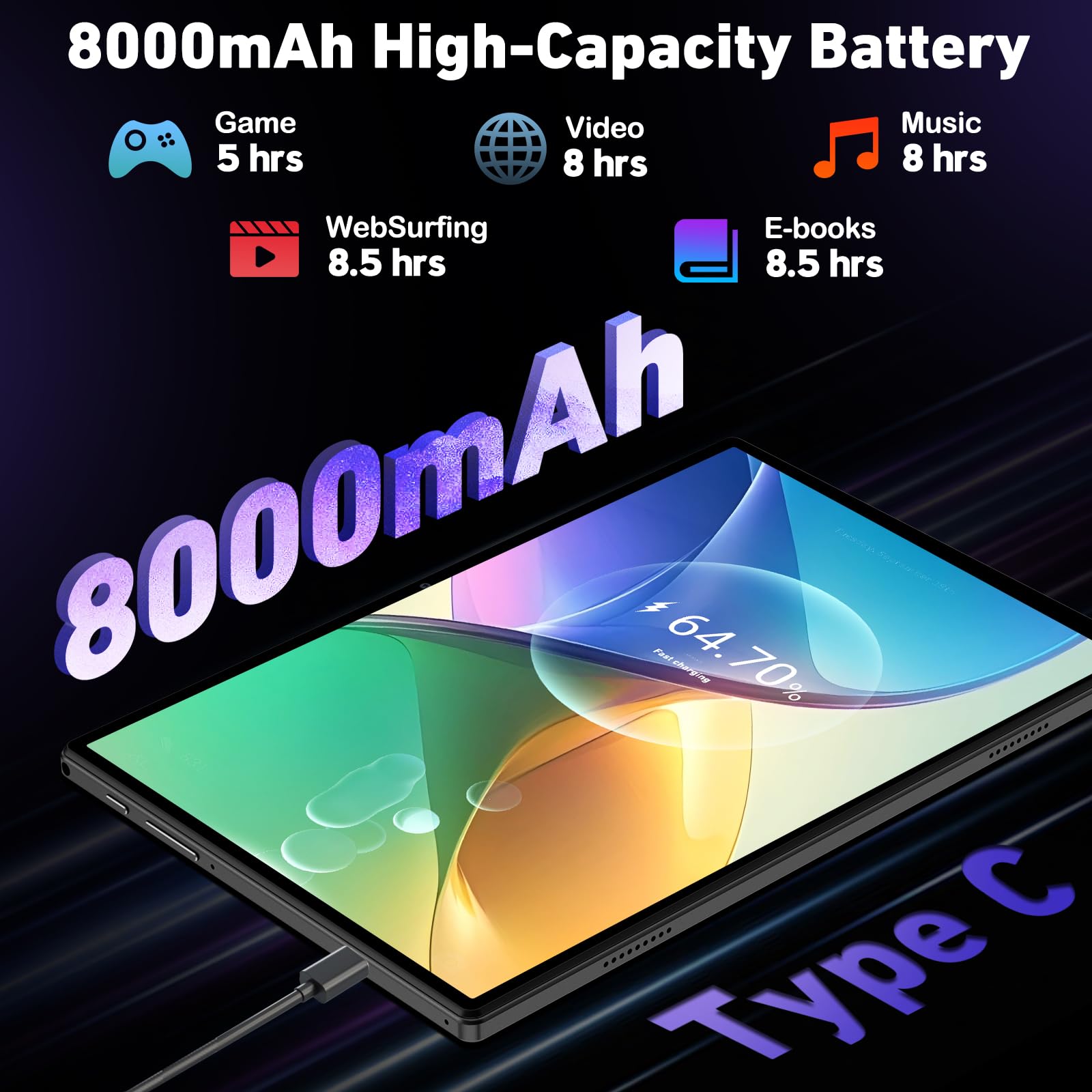 Tablet Android 15 Con Gemini AI – 30GB RAM, 128GB ROM + 2TB TF