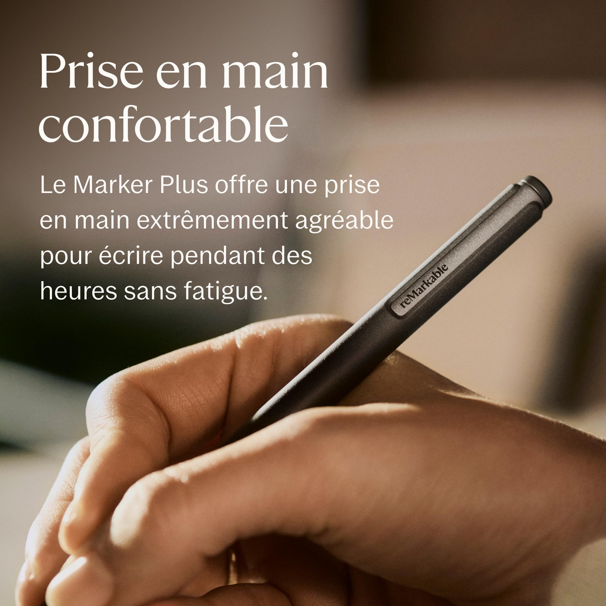 reMarkable Marker Plus | Stylet pour reMarkable Paper Pro et Paper Pro Move | Noir