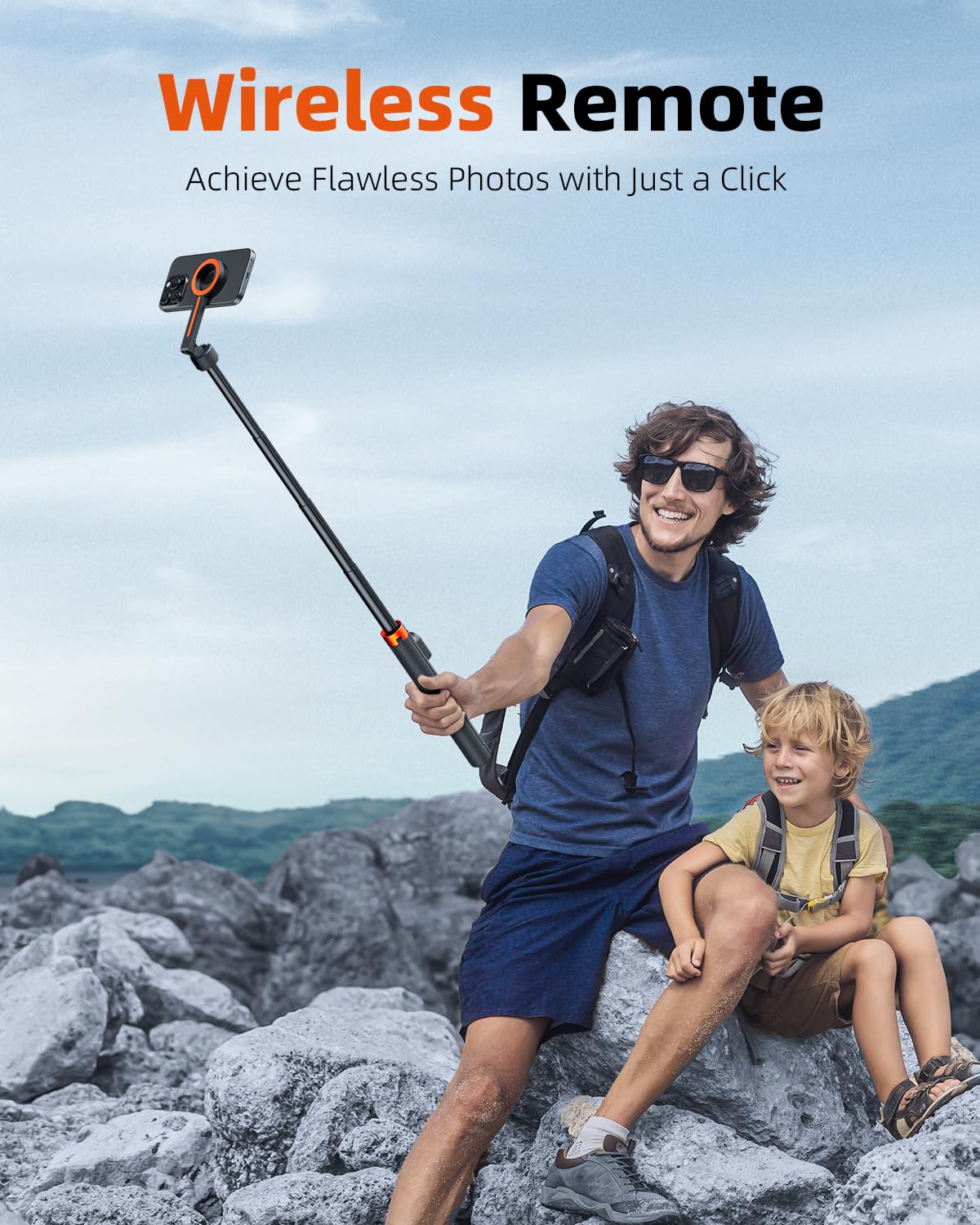 TODI Treppiede magnetico da 65 pollici per iPhone con telecomando, selfie stick per iPhone Magsafe, treppiede per telefono cellulare per registrazione, treppiede da viaggio compatibile con serie 16/15