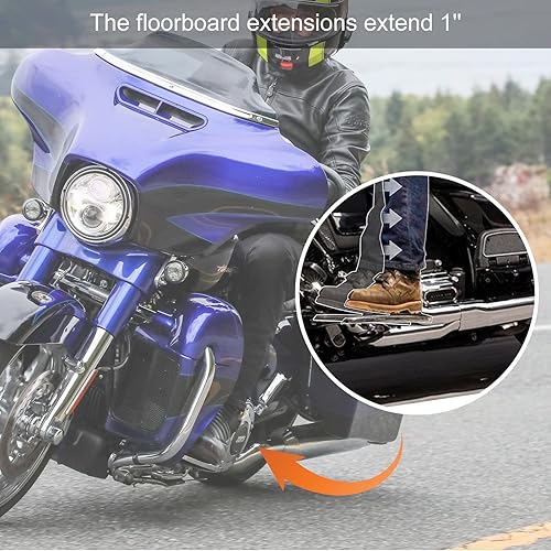Miniatura 4 de Extensiones de suelo para conductor Street Glide, kit de extensores 2009-2019 2020-2022 de repuesto para modelos Touring Road King Electra Glide