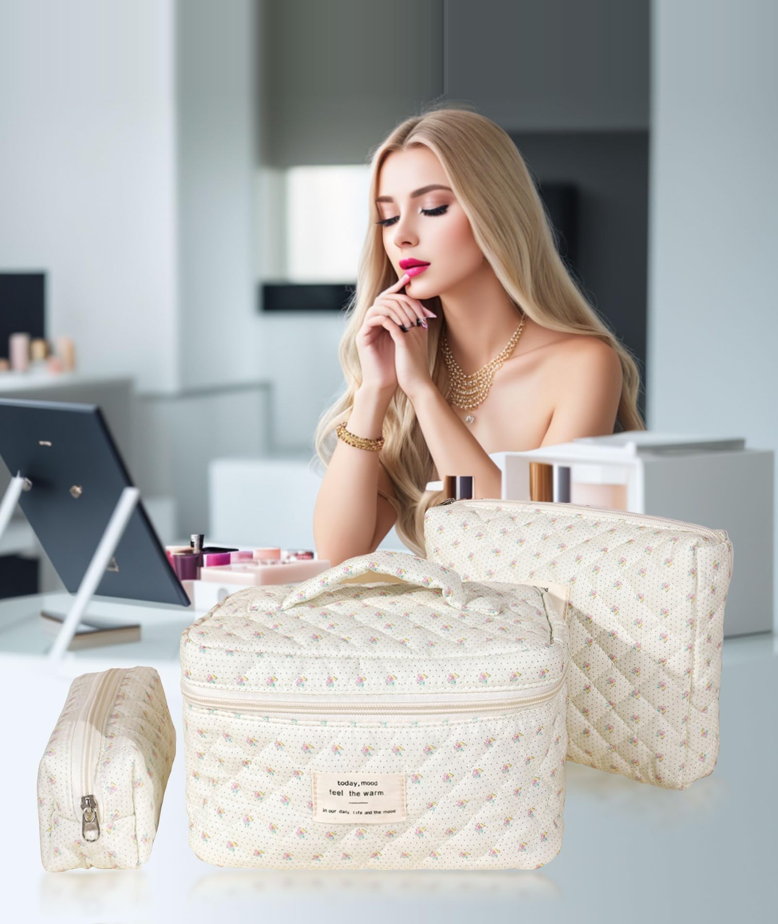 3-Piece Makeup Bag Set - Image 2