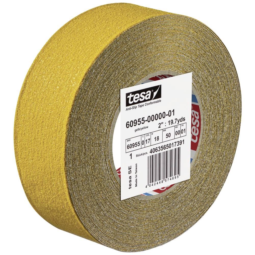 tesa ANTI-RUTSCH 60955-00000-01 Nastro antiscivolo tesa® Giallo (L x L) 18 m x 50 mm 1 pz.