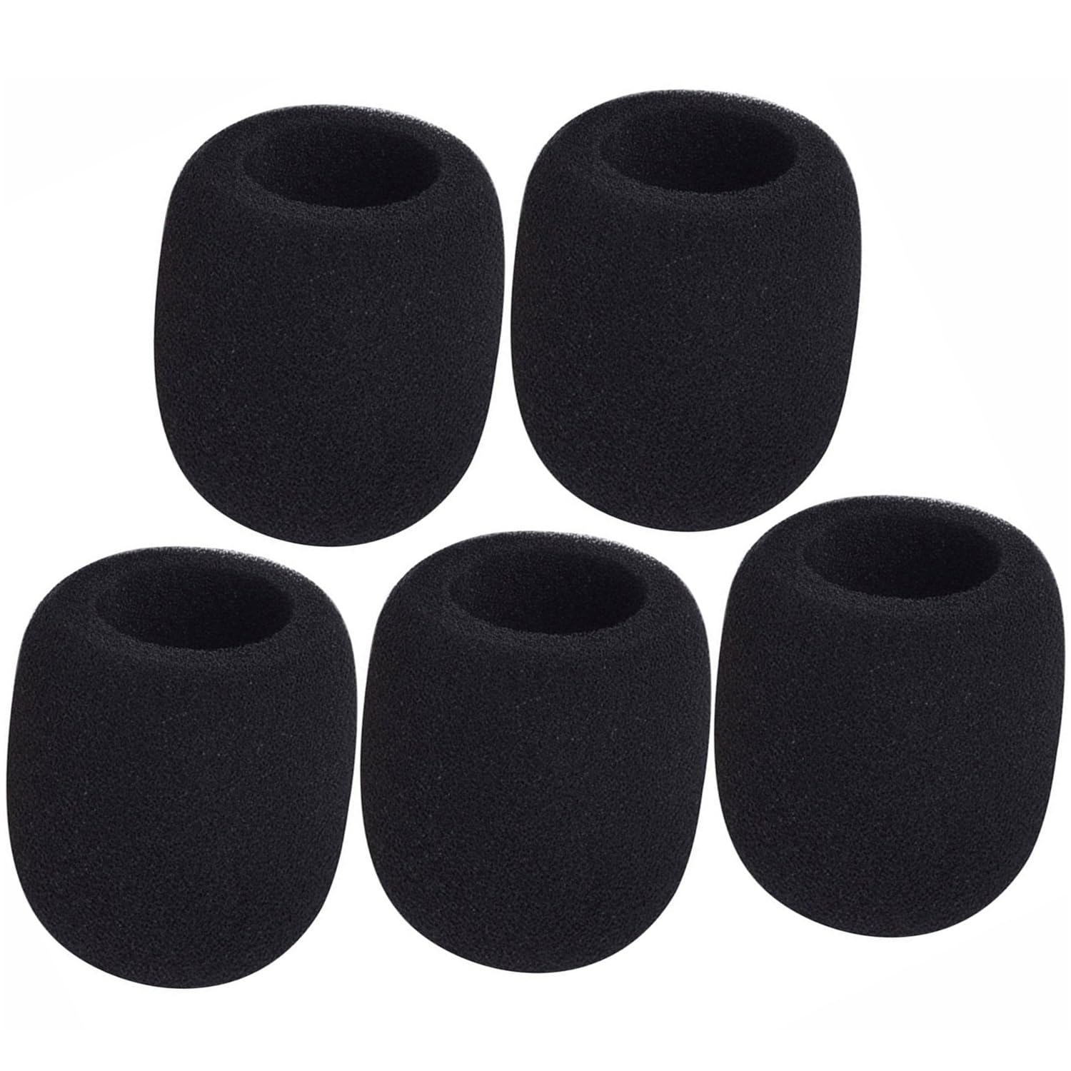 Generic Replacement Microphone Windscreen Cover Sponge Mic Windshield for Shure BETA 58A Vocal Microphone, 5 Pack, Black