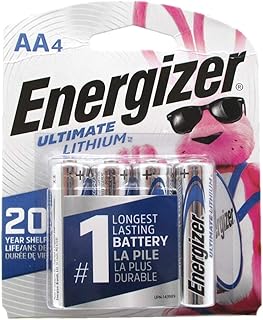 Energizer EVEREADY L91BP4 4 AA e2 Photo Lithium Batteries (Two Packs)