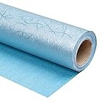 WRAPAHOLIC Wrapping Paper Roll - Mini Roll - 17 Inch x 16.5 Feet - Basic Texture Light Blue Design for Birthday, Holiday, Wedding, Baby Shower