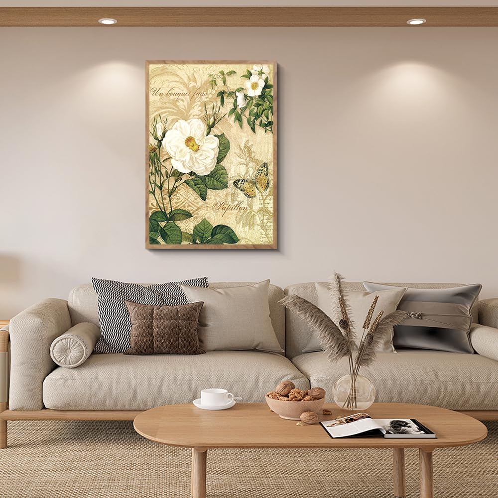 Amazon.co.jp: 阪画屋 アンティーク 花 アートパネル アートボード 