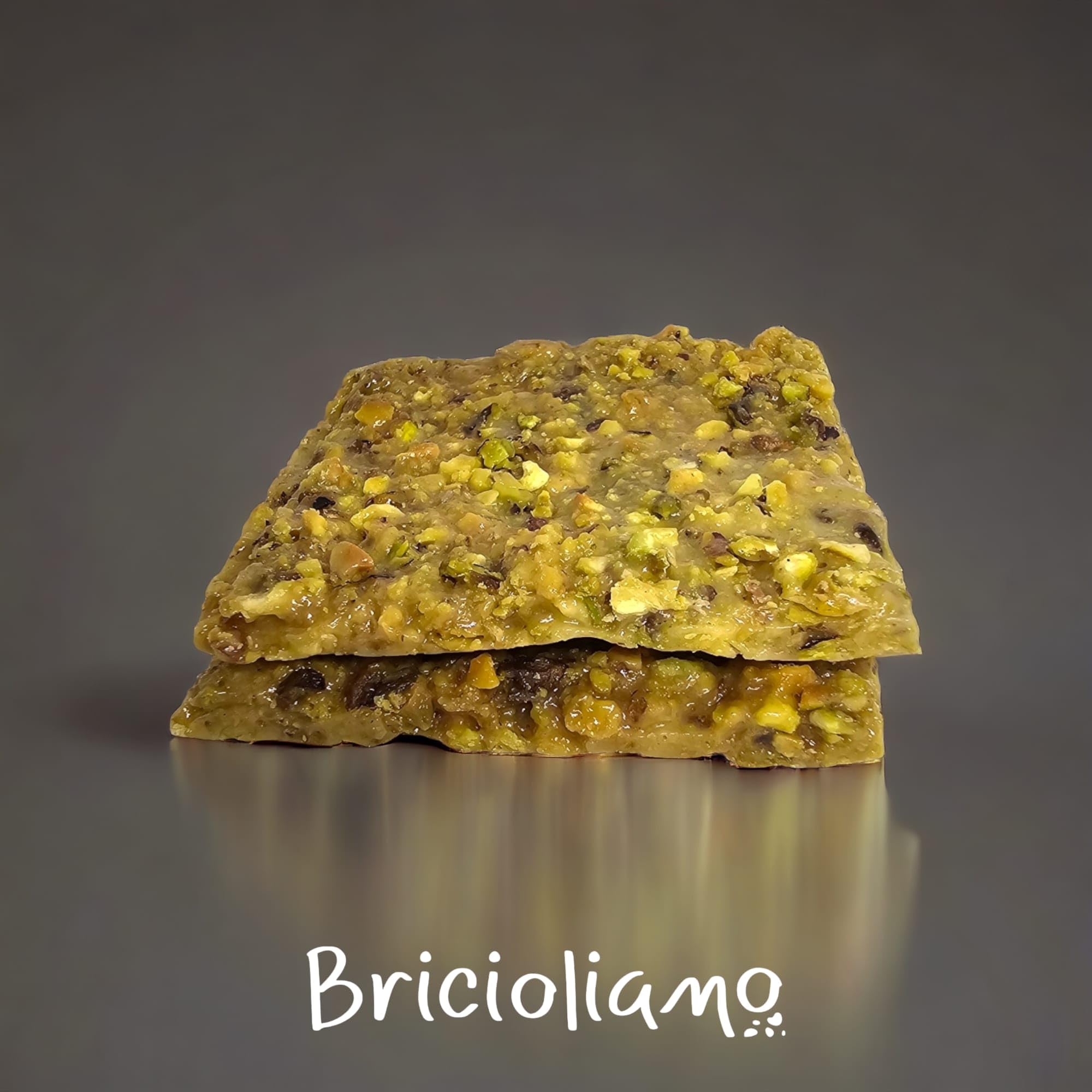 BRICIOLIAMO...[ 3 kg. ] - Croccante al Pistacchio Artigianale - 45% PISTACCHIO - Dolci Tipici Siciliani, Prodotti in Sicilia. (PISTACCHIO, 3kg | 96 pezzi)