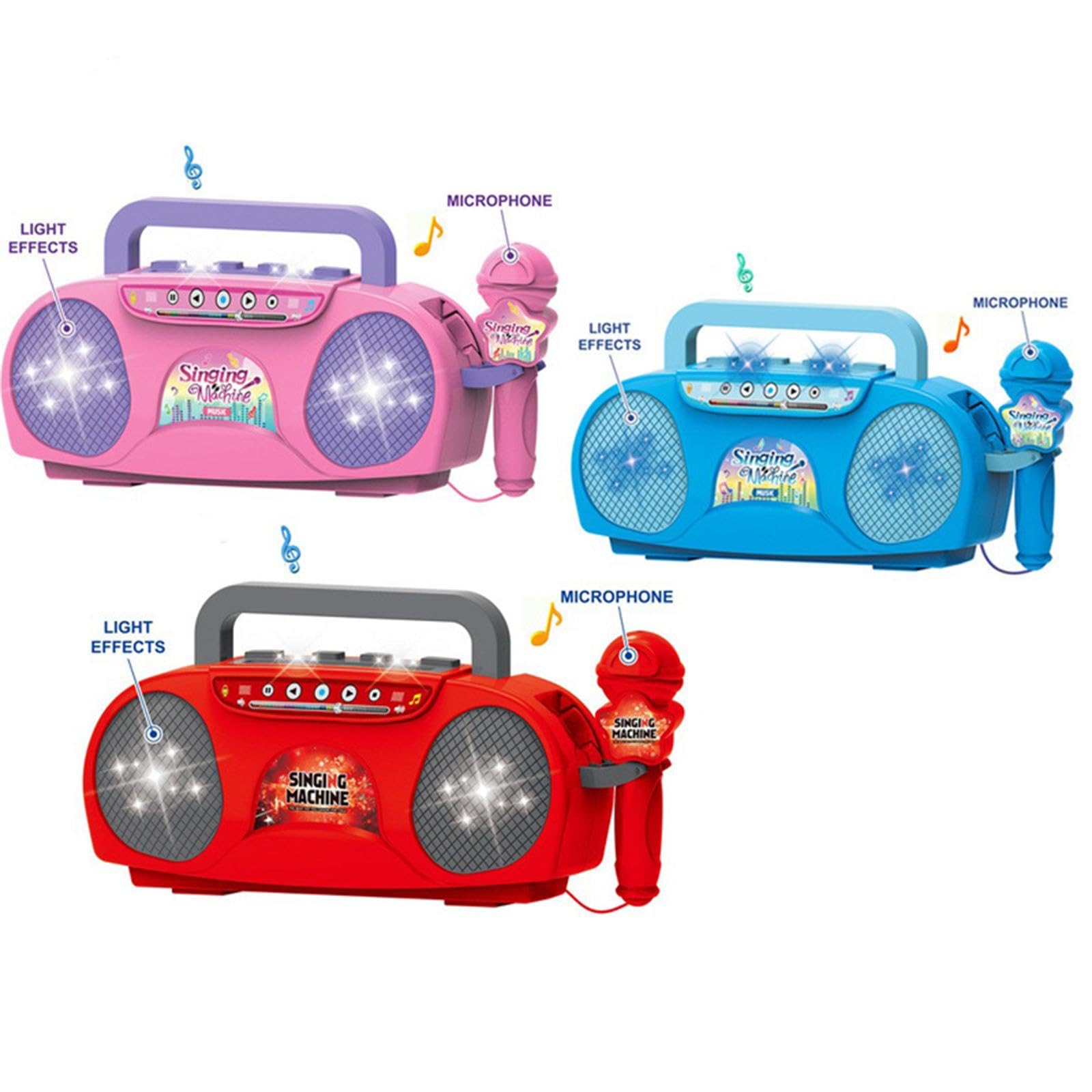 Sharplace Microfono per Bambini, Mini Altoparlante Multifunzione per, Giocattolo Educativo per La Scuola, attività All'aperto E a Casa, Rosa