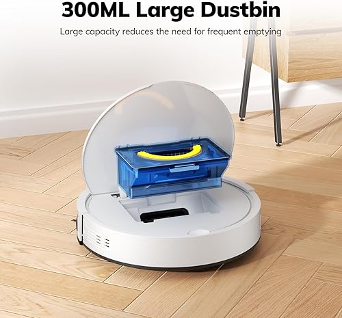 Miniatura 6 de ILIFE V2 Robot aspirador, succión sin enredos, tiempo de ejecución de 120 minutos, aspiradora robótica delgada y autocargable, ideal para pelo de