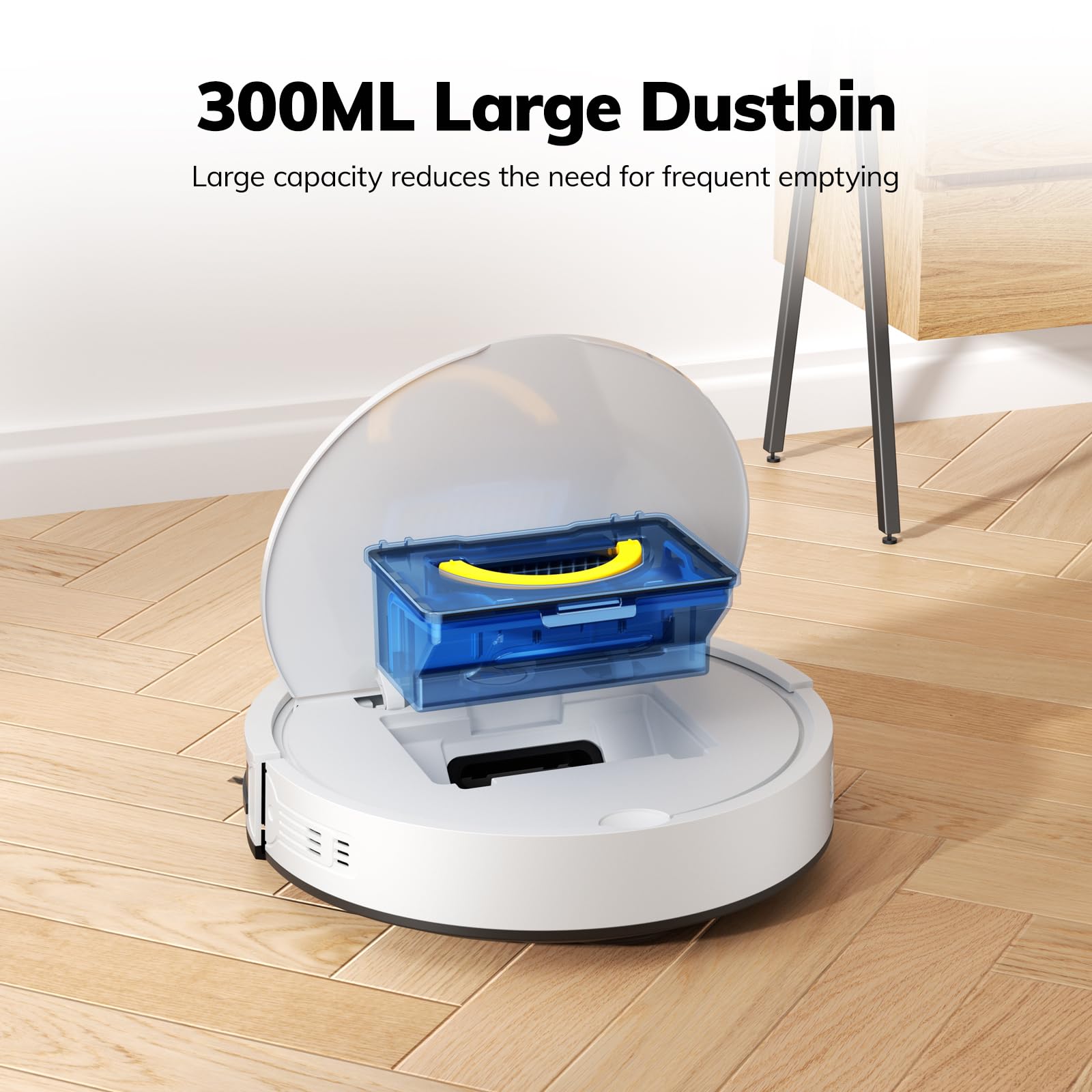 ILIFE V2 Robot Aspirador, aspiración sin enredos, autonomía de 120 Minutos, Aspirador Robot Delgado con Carga automática, Ideal para Pelo de Mascotas y Suelos Duros