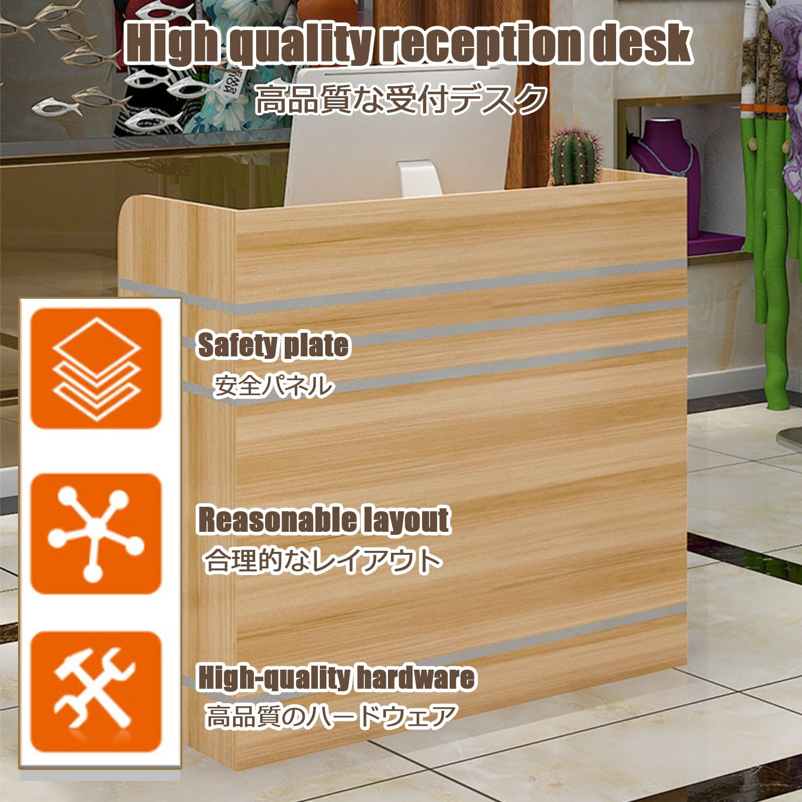 PortableDesk Eleganter Kassentisch für Flur und Salon, 80 cm, Weiß, funktional, Arbeitsplatz, stilvolle Büromöbel