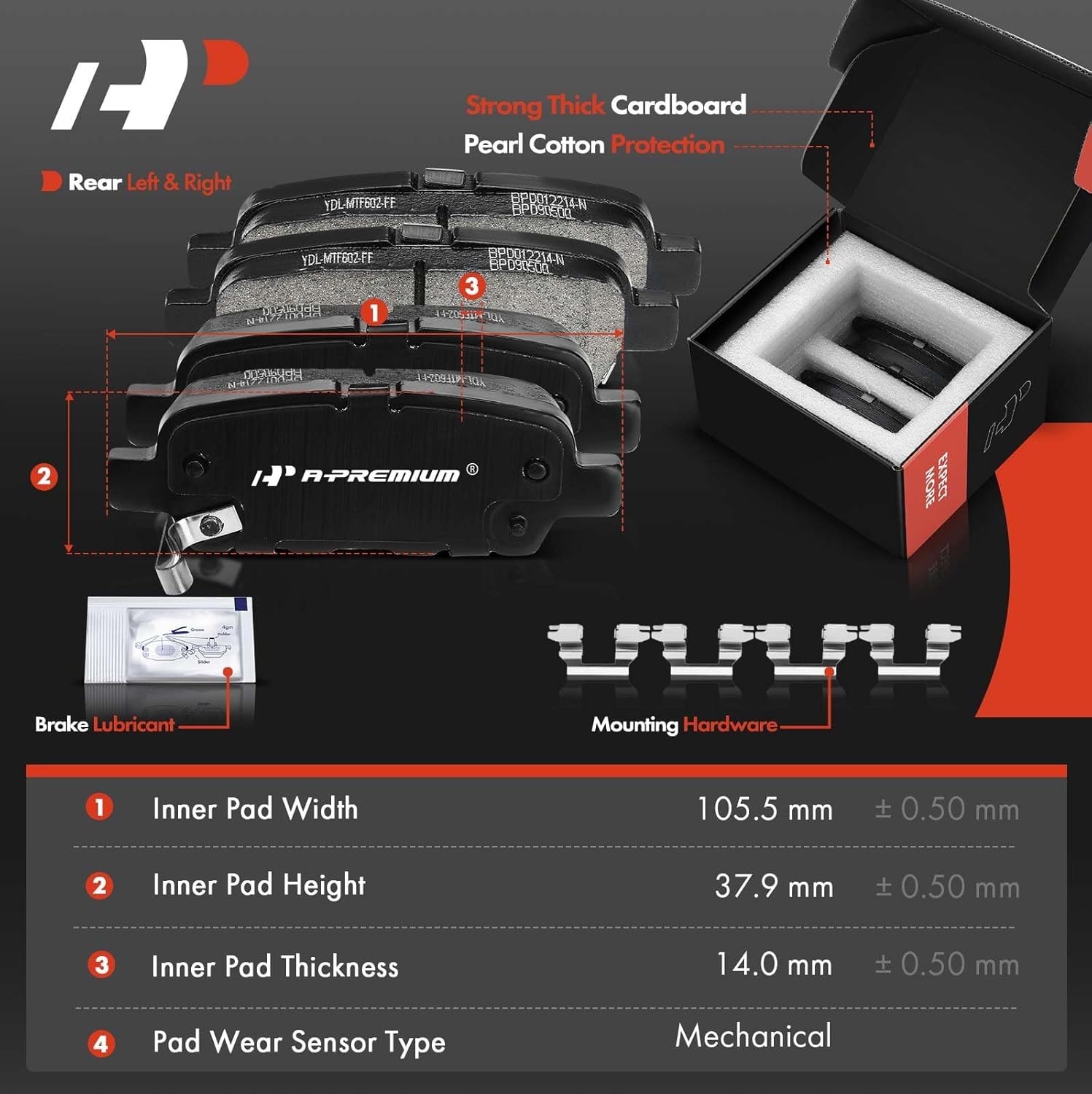 A-Premium Front Vented and Rear Solid Disc Brake Rotors + Ceramic Pads Kit Compatible with Select Nissan Models - Sentra 2017, Juke 2011-2017, 12-PC Set