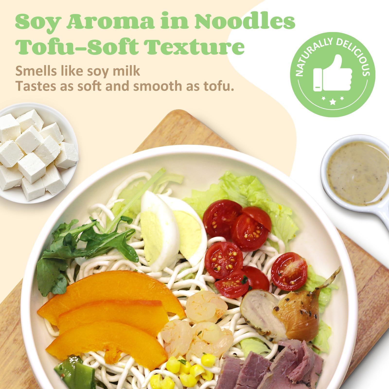HealSpot Tofu Noodles, High protein ramen, Sugar free Pasta, Low Carb, Low Fat, Non GMO, Keto and Plant Based Friendly Instant Ramen, Ready to Eat Meals, Made with Pure Soy Milk(6 packs)