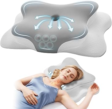 Ergonomic Memory Foam Pillow, Pillows for Neck and Shoulder Pain