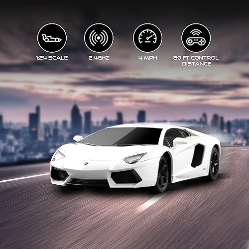 Miniatura 4 de SainSmart Jr x Rastar Lamborghini - Coche de juguete Lamborghini Aventador Coupé de control remoto 124 vehículo con licencia RC para niños y adultos