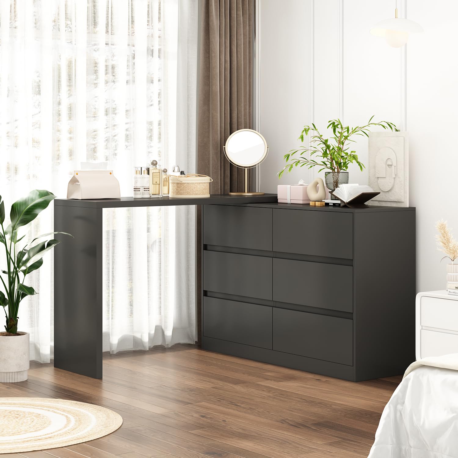 dressing table with drawers black Dress Casual Maxi By Aerie In Black, Size: M main image 1