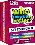 Jeux de conseil familial pour les enfants 8-12 — ensemble 4 en 1 Jeux de famille pour enfants et adultes — Qui le sait mieux — 2000+ Questions pour les âges 5+ — Don de quiz pour les cartes éducatives et amusantes pour les adolescents pour le voyage et la fête